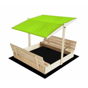 Песочница с крышей 4IQ, 120 x 120 см, с крышкой, дерева цв./коричневый цв., 35 кг