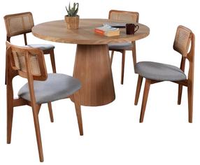 Valgomojo komplektas Kalune Design Albero 145, pilka sp./buko sp.