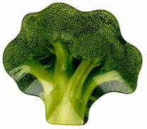 Serviravimo lėkštė Allesken Aria Fresh Broccoli, 18 cm x 15 cm x 1 cm, Ø 20 cm, žalia sp., stiklas