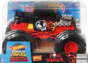  Mänguauto Mattel Hot Wheels Monster Trucks, Oversized Bone Shaker HNM40, must v./punane v.