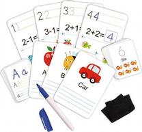 Edukacinės kortelės, abėcėlė ir skaičiai Tooky Toy Handwriting & Learning, EN, įvairių spalvų, 56 vnt.
