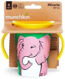Vaikiškas puodelis Munchkin WildLove Elephant, 177 ml, 6+ mėn., plastikas, įvairių spalvų