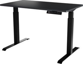 Kompiuterio stalas reguliuojamo aukščio Cama Meble Moon, 121 cm x 67 cm, 72 - 120 cm, antracito sp./juoda sp.