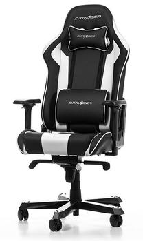 Spēļu krēsls DXRacer King K99-NW, 59 x 43 x 133 - 141 cm, balta krās./melna krās.