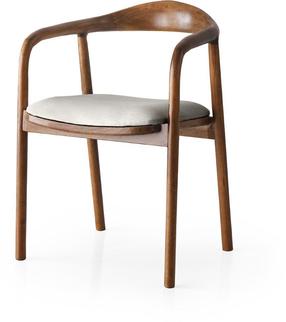 Valgomojo kėdė Kalune Design PA 027, matinė, ruda sp./šviesiai pilka sp., 51 cm x 52 cm x 77 cm