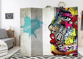 Širma Artgeist Graffiti Beauty, įvairių spalvų, 225 cm x 172 cm