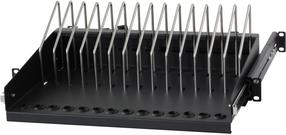 Полка Techly 14 Recharging Slots for Smartphone Tablet, 33 см, черный цв.