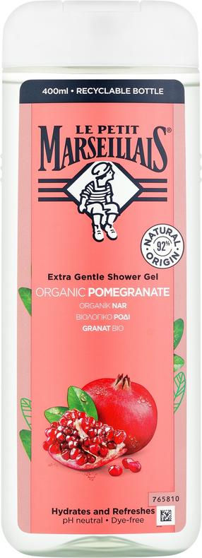 Kūno prausimosi želė Le Petit Marseillais Bio Granat, 400 ml