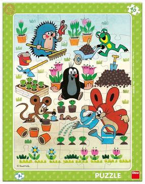 Pusle Dino The Mole Gardener 32228D, 23 cm x 31 cm, 40 tk, mitmevärviline
