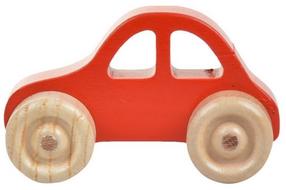 Stumjamās rotaļlietas Wood&Joy Mini Car, 5 cm, sarkana krās.