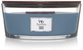 Svece, aromātiskā WoodWick Elipse Tempest, 40 h, 453.6 g, zila krās.
