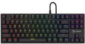 Laidinė žaidimų klaviatūra Savio Tempest X2 Outemu Red, EN, juoda sp.