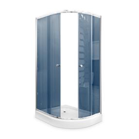 Душевая кабина Gotland ECO LP-292-120 Left, полукруглая, 80 см x 120 см x 195 см, серый цв./тонированный