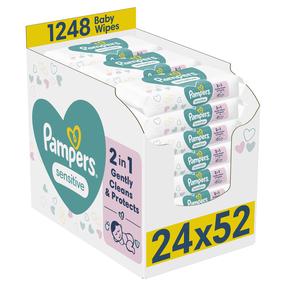 Mitrās salvetes zīdaiņiem Pampers Sensitive, 10570748, 24 x 52 gab.