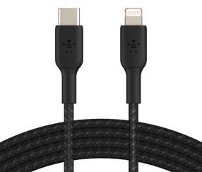 Провод Belkin, USB Type C/Apple Lightning, черный цв.