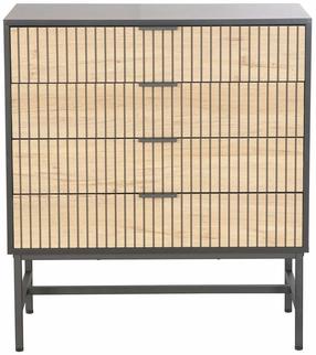 Komoda Home4you Helve 40923, ruda sp./juoda sp., 89.5 cm x 40 cm x 80 cm