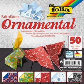 Papīra figūru izgatavošanas komplekts Folia Origami Ornament, daudzkrāsaina