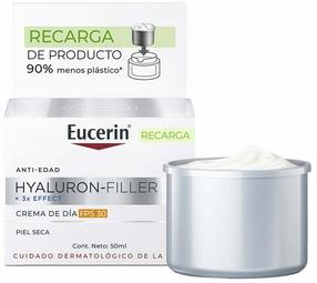 Päevituse hoolduskreem tooted näole Eucerin Hyaluron Filler 3x Effect Refill SPF30, 50 ml