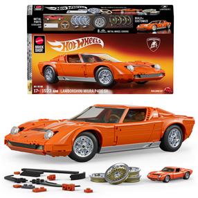 Konstruktorius, automobilis Mattel Hot Wheels Lamborghini Miura P400 Sv JHF61, 1523 vnt., oranžinė sp.