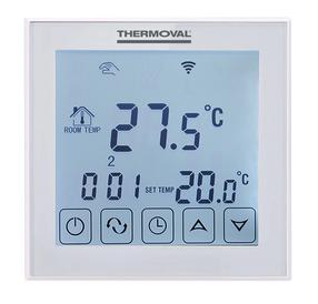 Programmējams apkures termostats Thermoval TVT 31 WiFi, iebūvējams sienā, balta krās., 8.6 cm, 5 - 99 °C
