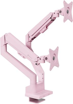Darba virsmas turētājs diviem monitoriem Arozzi Alzare Neo Duo AZ-ALZARE-NEO-DUO-PNK, 17-34", 9 kg