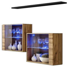 Sieninė lentyna ASM Switch SB III Switch SB III, ruda/juoda, 60 cm x 30 cm x 60 cm