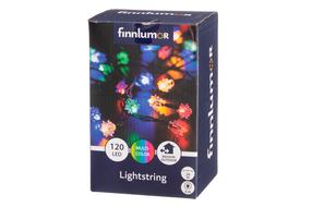 Lempučių girlianda Finnlumor 641929, 23.8 m, įvairių spalvų, 120 LED, Įvairių spalvų