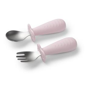 Galda piederumu komplekts bērniem BabyOno Be Active 1665/02, 1 g., nerūsējošais tērauds/silikons, rozā krās.