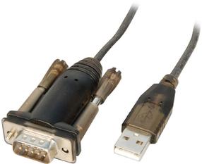 Adapteris Lindy DB9 male, USB, 1.5 m