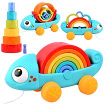 Lavinimo žaislas Hola Rainbow Chameleon, 14 cm, įvairių spalvų