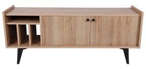 TV galds Kalune Design Astana, ozola krās./melns krās., 150 cm x 62 cm x 40 cm
