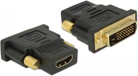 Adapteris Delock DVI-D To HDMI 65466 DVI 24+1 male, HDMI female, juoda sp.