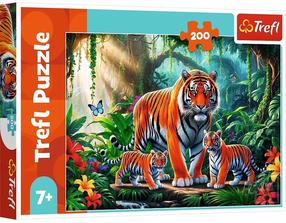 Dėlionė Trefl Tiger Habits 13330, 34 cm x 48 cm, 200 vnt., įvairių spalvų