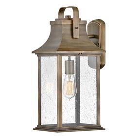 Āra sienas lampa Quintiesse Grant, 60W, E27, IP44, bronzas krās., 21.6 cm x 48.3 cm
