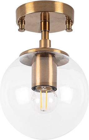 Šviestuvas lubų Opviq Atmaca 10215 942FLG1131, E14, 1 x 15 W, skaidri sp. / bronzos sp.