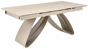 Valgomojo stalas išskleidžiamas Hilario, kašmyro sp./travertine sp., 180 - 260 cm x 90 cm x 75 cm