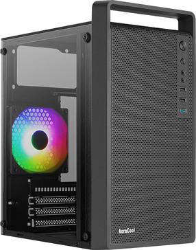 Datora korpuss AeroCool CS-109-G-BK-v1, melna krās.