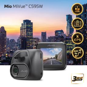 Vaizdo registratorius Mio MiVue™ C595W | Full HD | HDR | Wi-Fi | GPS | Parking Mode | Speedcam alert