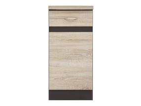 Apatinė virtuvinė spintelė Junona Line Right, sonoma ąžuolo sp./wenge sp., 47 cm x 40 cm x 85.7 cm