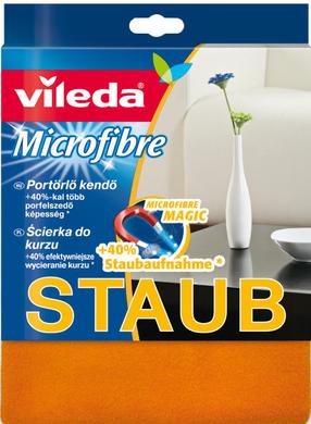 Тряпочка Vileda Microfibre Staub 141302, oранжевый цв., полиэстер