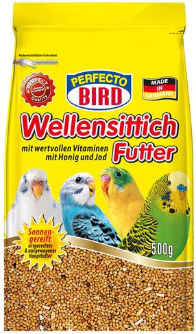 Sausas maistas Perfecto Bird Wellensittich Futter, mažoms papūgoms, 0.5 kg