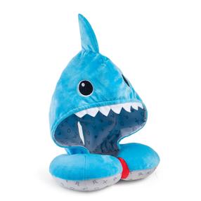 Kelioninė pagalvėlė BenBat Hoodie Shark, mėlyna sp., 31 cm x 25 cm