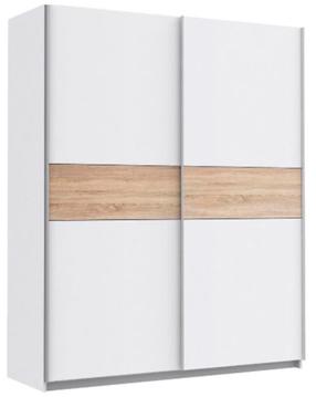 Skapis Forte Winner Plus WNPS423E1-Q89, balts krās./sonoma ozola krās./gaiši brūna krās., 120 cm x 61.2 cm x 209.7 cm