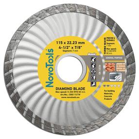 Алмазный диск NovoTools TurboWave, 115 мм x 22.2 мм x 7 мм