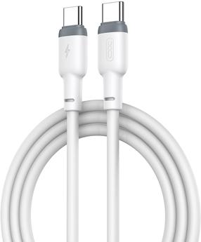 Kaabel XO USB-C - USB-C, 2 x USB-C, 100 cm, valge v., 60 W
