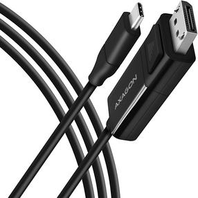 Кабель Axagon RVC-DPC USB-C To DisplayPort Cable USB-C, Displayport, 1.8 м, черный цв.