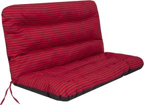 Lauko kėdės pagalvėlė Hobbygarden Ania PNHCZP6, juoda sp./raudona sp., 120 x 110 cm