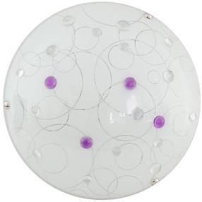 Lampa griesti Candellux Astro Plafond 30 13-39125, LED, 6500 °K, 1 x 10 W, balta krās./violeta krās. / balta krās.