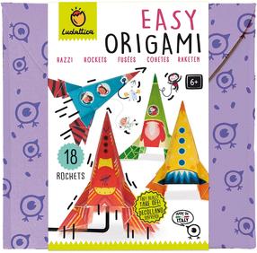 Papīra figūru izgatavošanas komplekts Ludattica Easy Origami Rockets, daudzkrāsaina