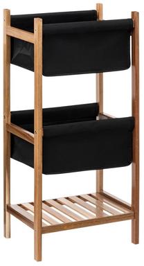 3 līmeņu taisnstūra plaukts 5five, 25 cm x 73.2 cm x 33 cm, melns krās./brūna krās.